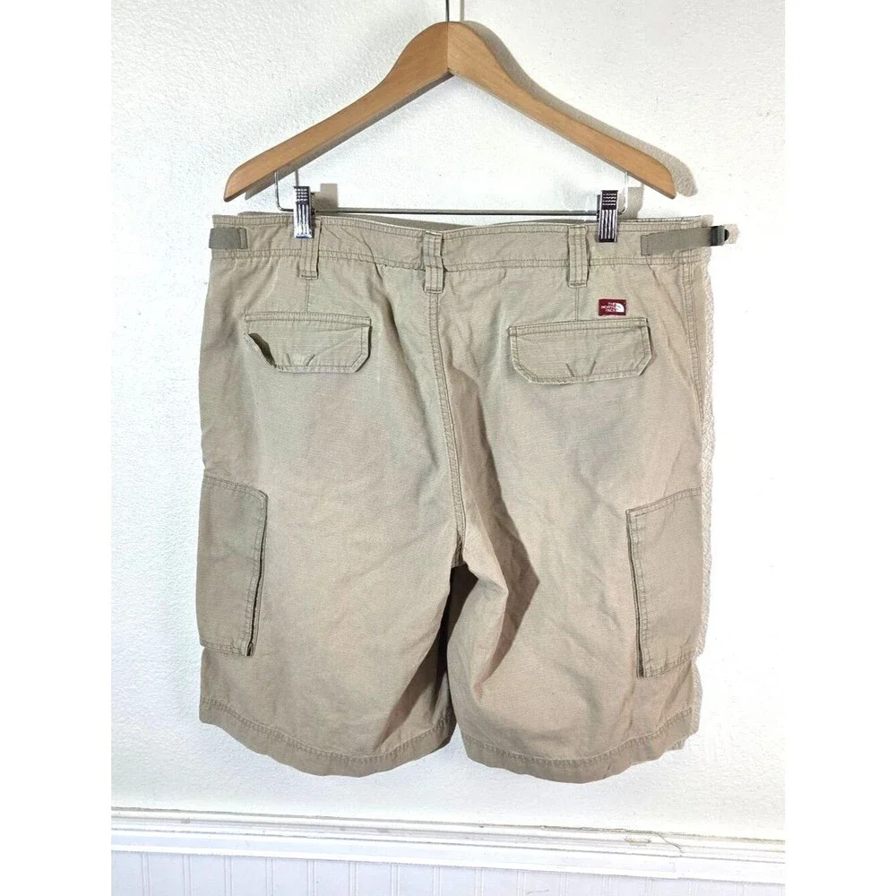 The North Face Mens Cargo Hiking Shorts 38 Beige Ripstop Outdoor Utility